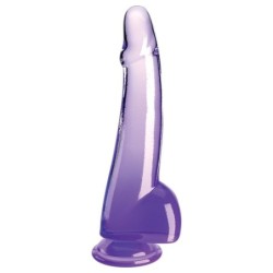 King Cock Clear with Balls-Purple 10